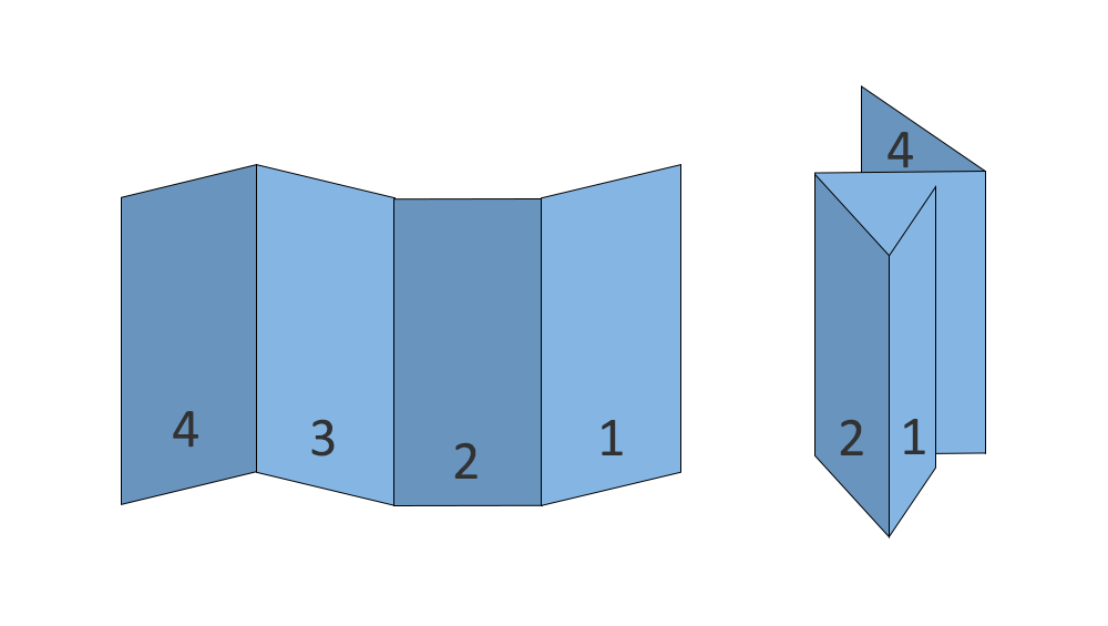 4-Panel Double Parallel Fold Leaflets