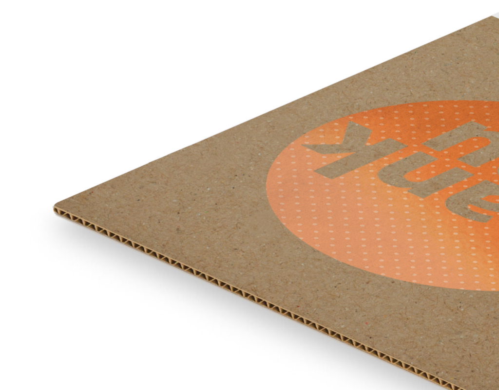 Kraft (Brown) Corrugated Cardboard with Glossy Ink