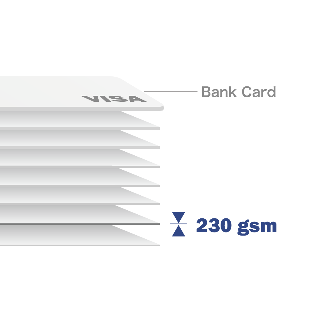 Thickness of 230 gsm Cardstock Paper - 0.28 mm